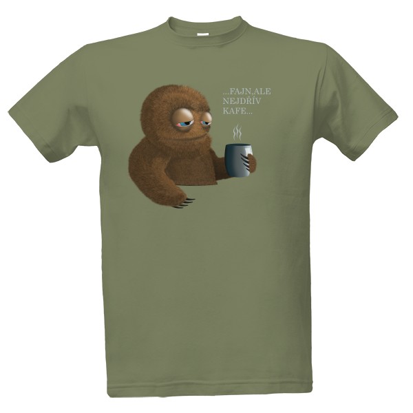 Tričko s potiskem ale nejdřív kafe