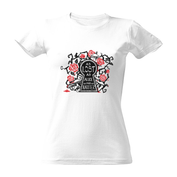 Tričko s potlačou Alenka v říši divů - tmavá