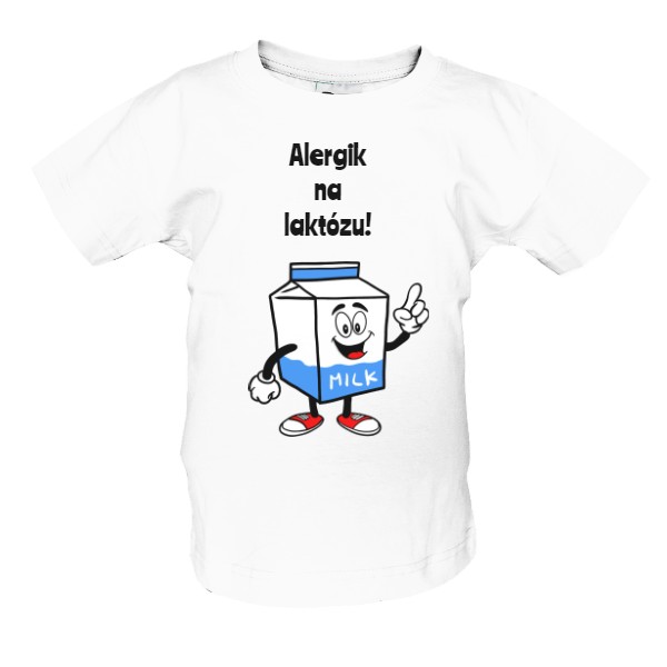 Tričko s potiskem Alergik na laktózu