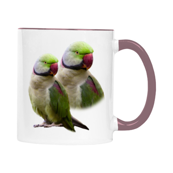 Hrnček malý farebný s potlačou Papoušek