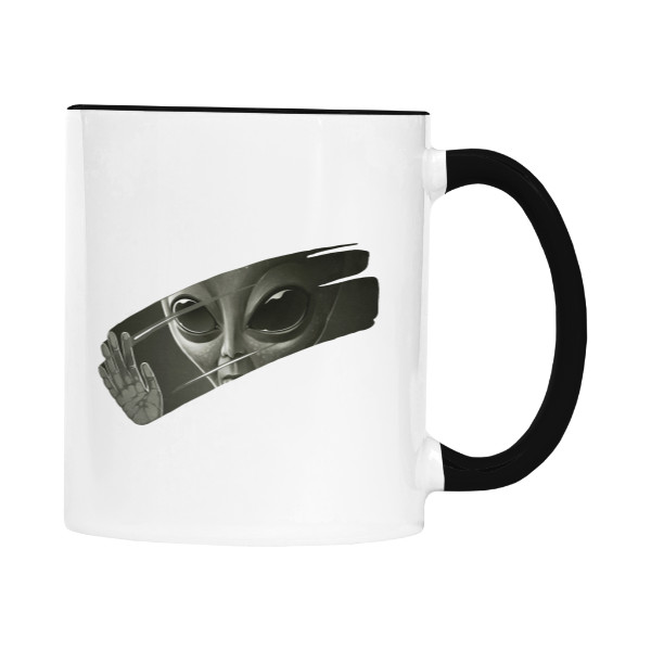 Hrnek malý barevný s potiskem Alien (Hrníček)