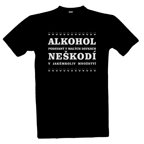 Tričko s potiskem Alkohol neškodí