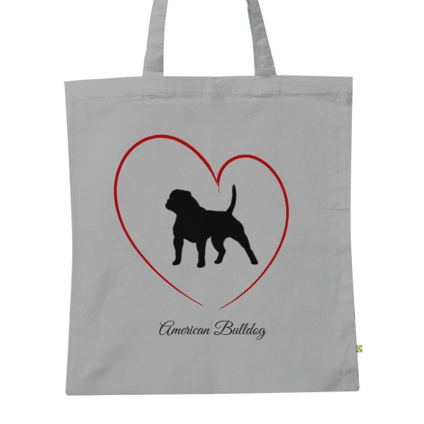 BIO plátěná taška s potiskem Americký Buldog-American Bulldog