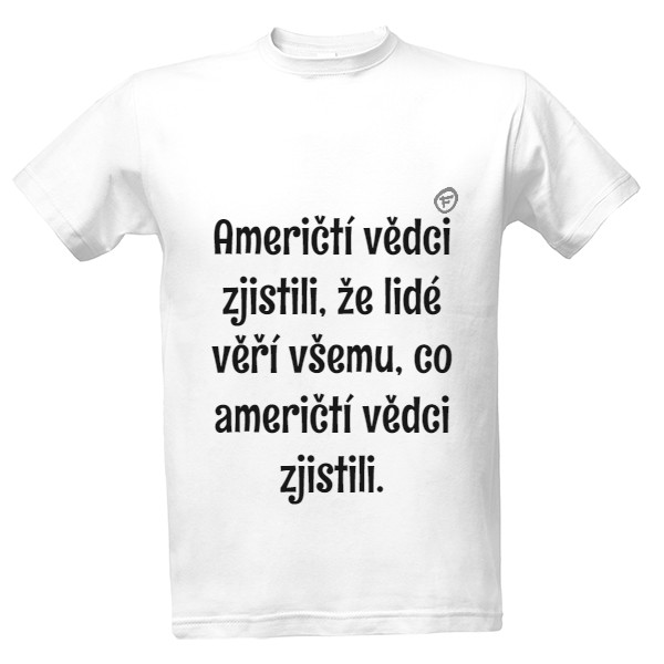 Tričko s potlačou Američtí vědci 