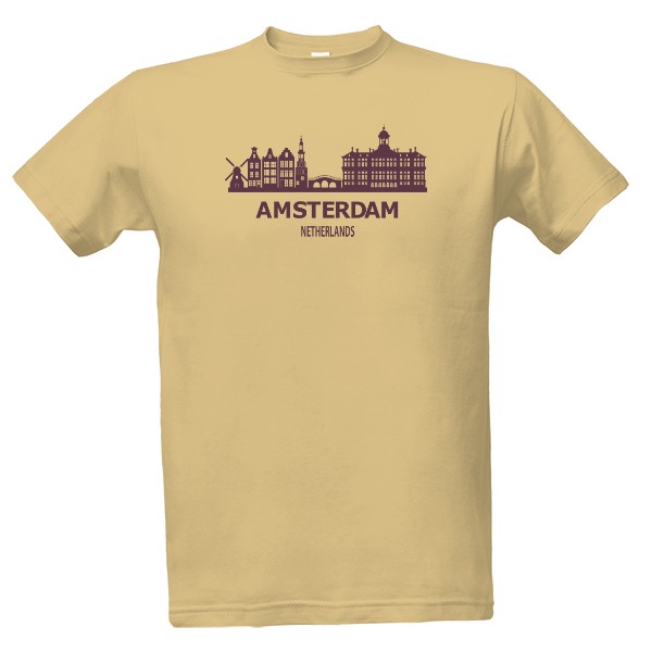 Tričko s potiskem Amsterdam