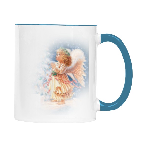 Hrnek malý barevný s potiskem Anděl