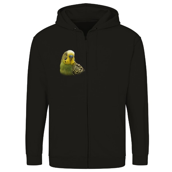 Mikina na zip unisex s potiskem Andulka vlnkovaná