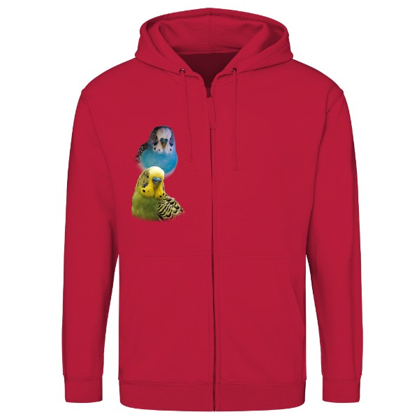 Mikina na zip unisex s potiskem Andulka vlnkovaná