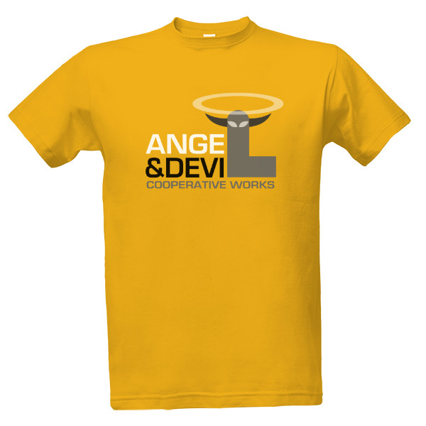 Tričko s potiskem ANGEL AND DEVIL