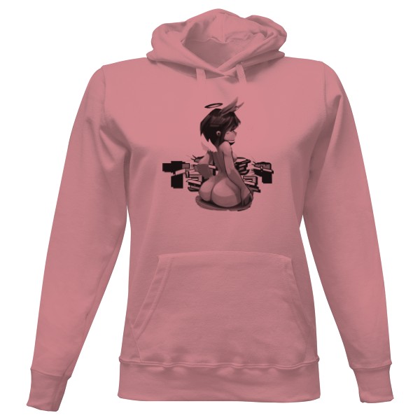 Dámska mikina s kapucňou s potlačou Angel PaQ Kangaroo for Woman