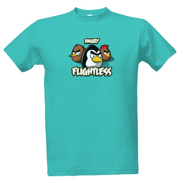 Tričko s potlačou Angry Flightless - Pánské
