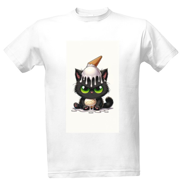 Angry kitty with ice cream on its head 21