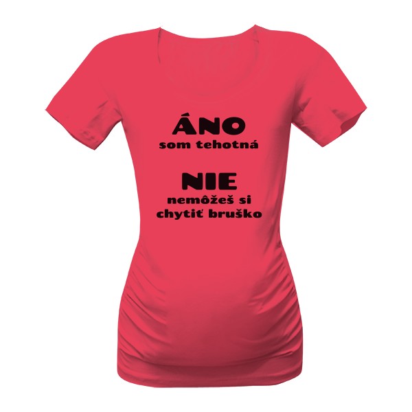 Tričko s potlačou Áno, som tehotná