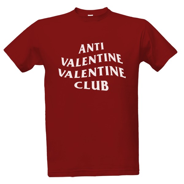 Tričko s potiskem Anti Valentine club