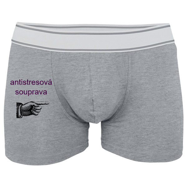 Boxerky Kariban s potiskem Antistresová souprava pánské boxerky