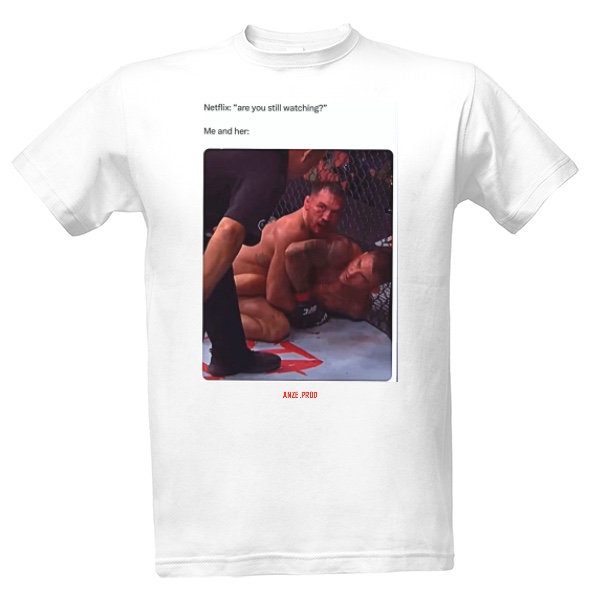Tričko s potiskem anze.prod ft. Netflix meme