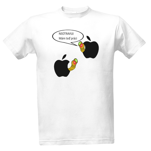 Tričko s potiskem Apple-Napadený telefon-Neotravuj....