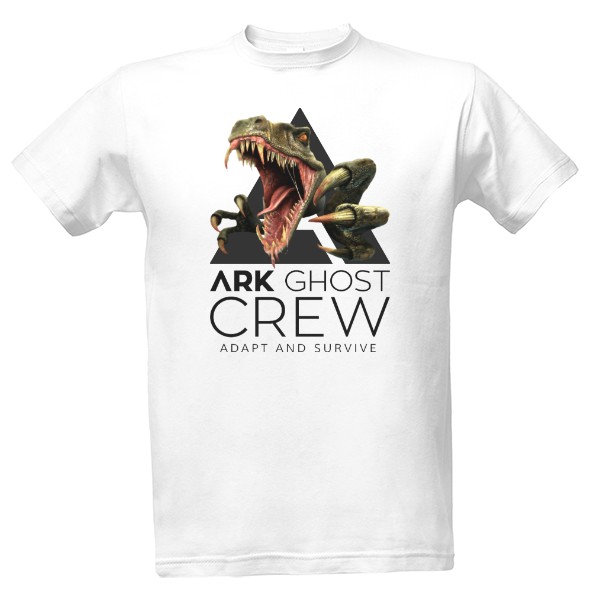 Tričko s potiskem ARK Ghost crew dino white 2