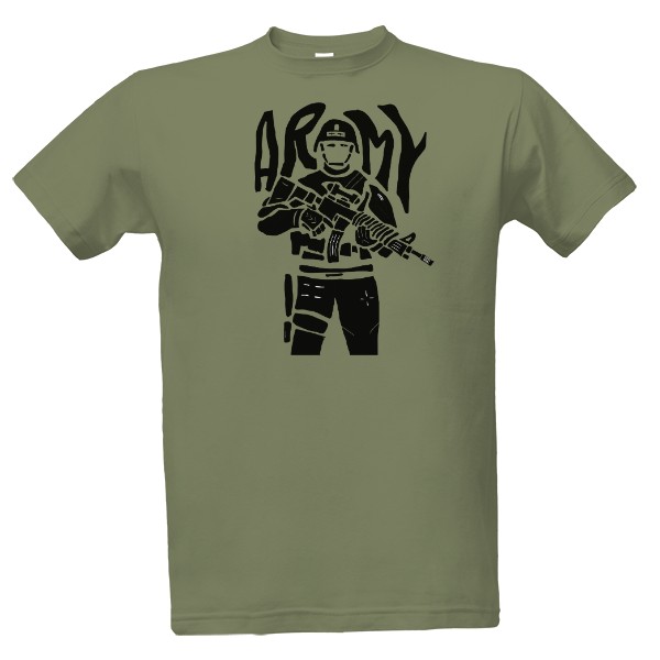 Tričko s potlačou Army tribal