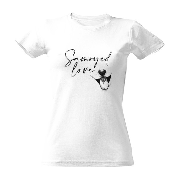 Tričko s potiskem Samoyed love