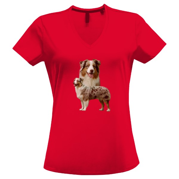 Tričko s potiskem Australský ovčák-red merle