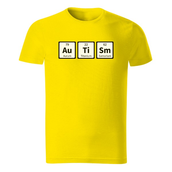 Tričko s potiskem Autism - chemical elements