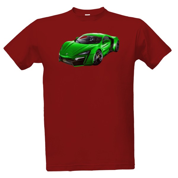 Tričko s potiskem Auto moto-Závodní auto zelené