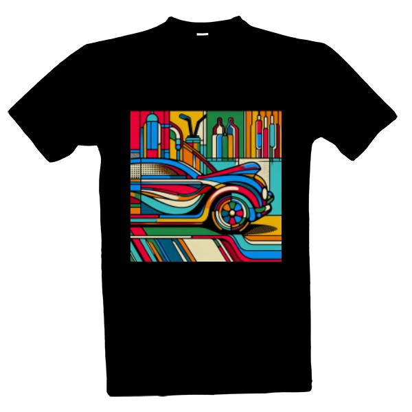 Tričko s potiskem Auto popart