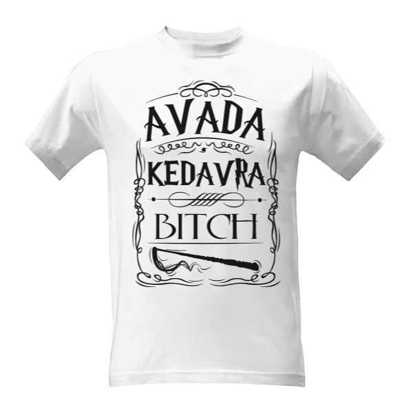Tričko s potiskem Avada Kedavra - white