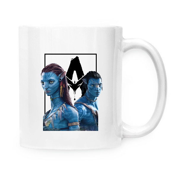 Hrnek malý bílý s potiskem Avatar