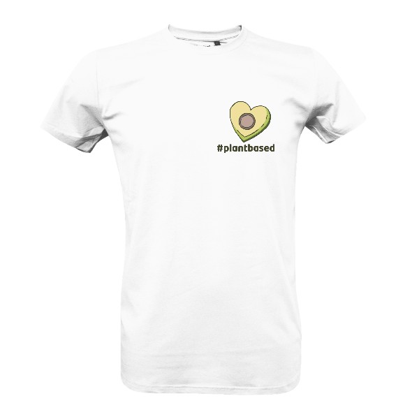Tričko s potiskem Avokádo, tvar srdce, #plantbased – pánské tričko Bio neutral