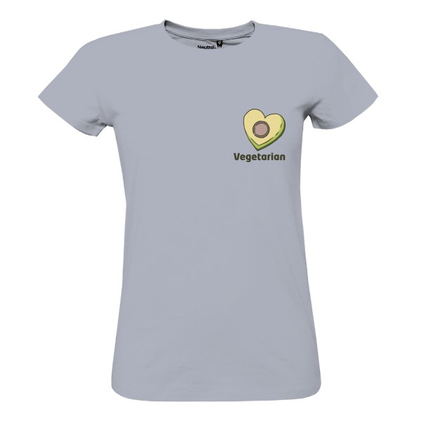 Tričko s potiskem Avokádo, tvar srdce, vegetarian – dámské tričko Sun organic