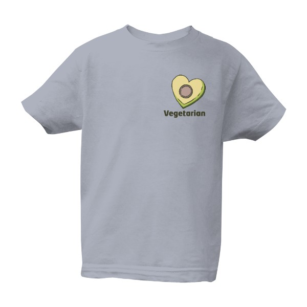 Avokádo, tvar srdce, vegetarian – dětské tričko Bio neutral