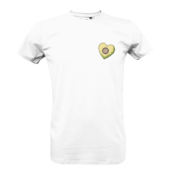 Tričko s potiskem Avokádo ve tvaru srdce – pánské tričko Bio neutral