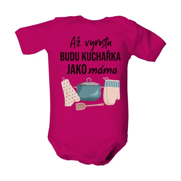 Dětské body  s potiskem Až vyrostu, budu kuchařka