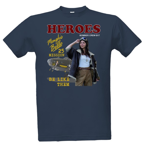 Tričko s potiskem B17 Heroes