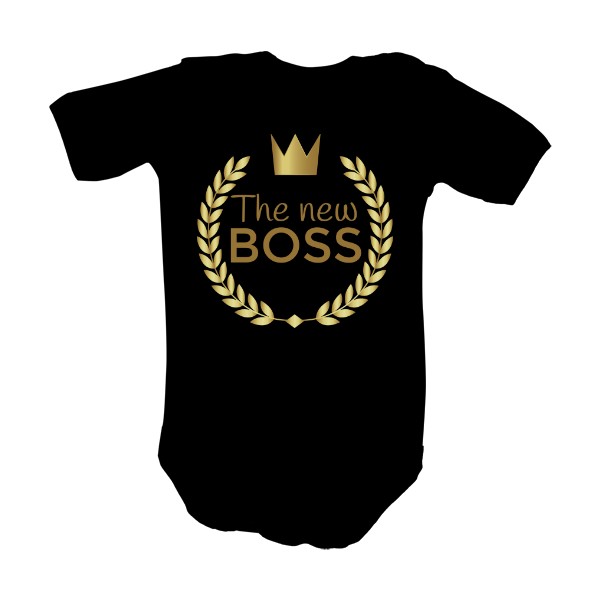 Dětské body  s potlačou Baby the new boss