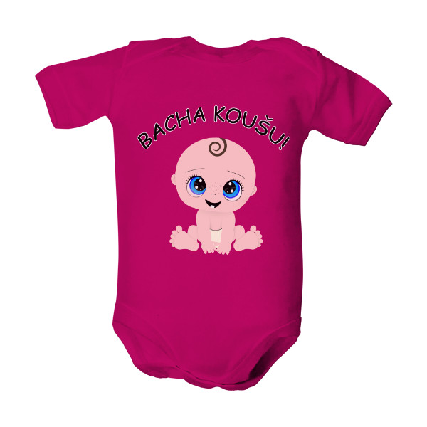Dětské body  s potiskem Bacha koušu - první zub