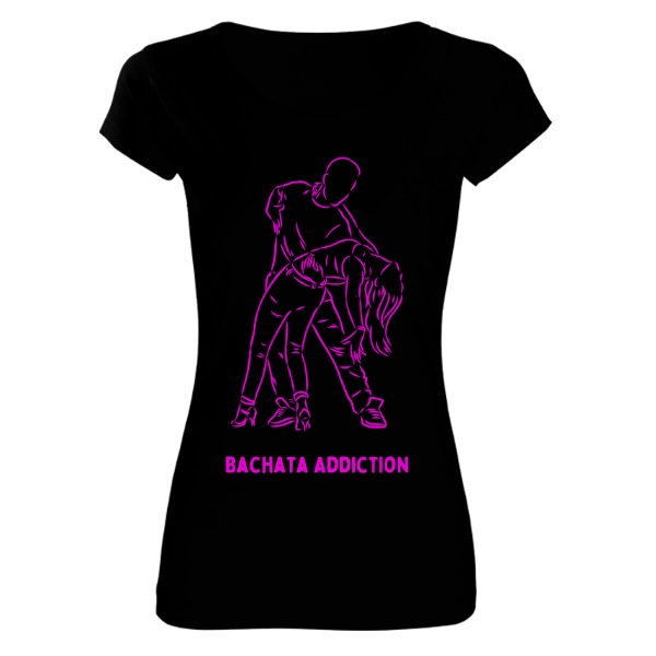 Bachata Cambré dámske tričko čierne