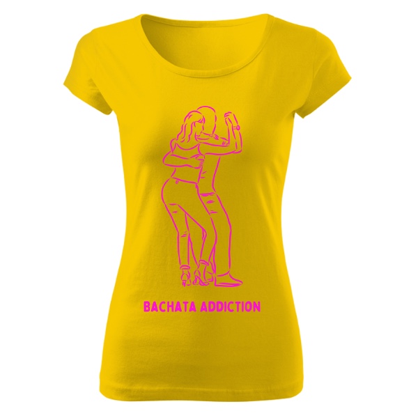 Bachata Close Position Ladies T-Shirt yellow