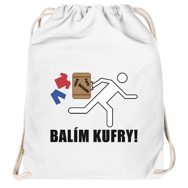 Vak na záda Organic  s potiskem Balím kufry!