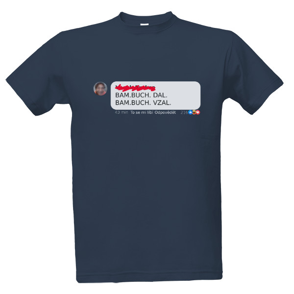 Tričko s potiskem Bam Buch Dal - světlý motiv