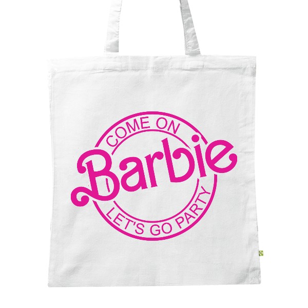 Barbie on light fabric