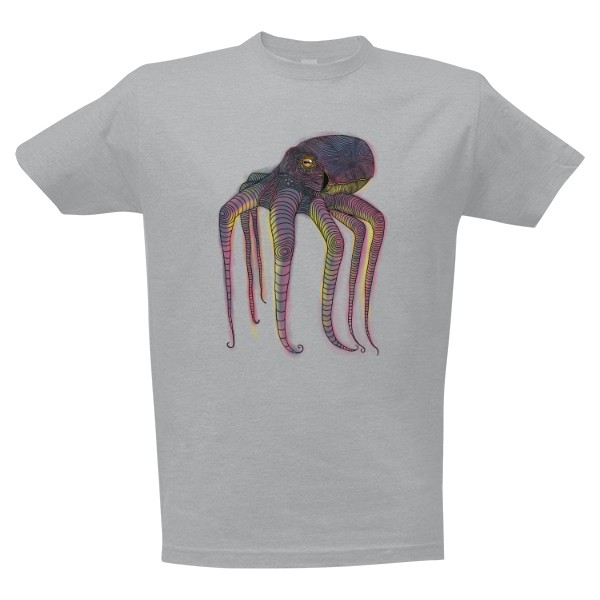 Tričko s potiskem Barevná chobotnice
