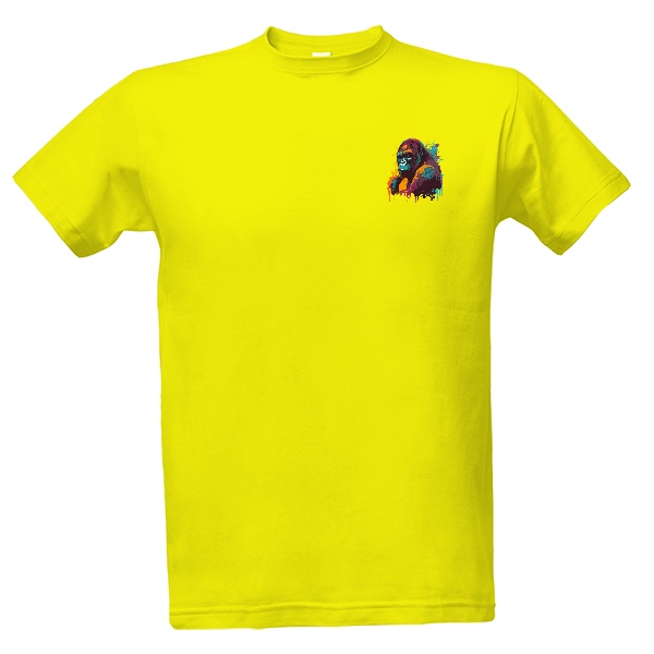 Tričko s potiskem Barevná gorila