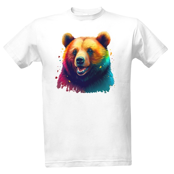 Tričko s potiskem Barevný medvěd