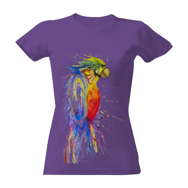 Tričko s potiskem Barevný papoušek 2