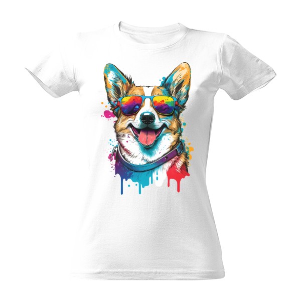 Colorful dog with glasses 3