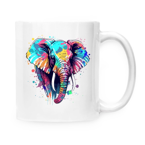 Tričko s potiskem Barevný slon