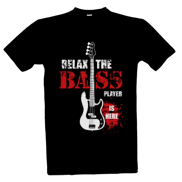 Tričko s potiskem Baskytarista je relax